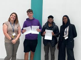 Staff and students celebrate GCSE results day 2025