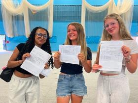 3 students getting Level 3 results - August 2023