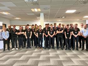 Toyota apprentices with staff