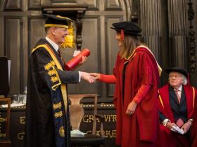 Corrie Harris receiving her CIFE fellowship