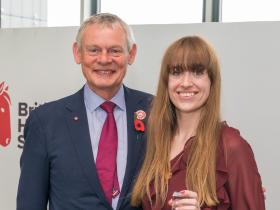 Olivia Swinbourne (right) with actor Martin Clunes
