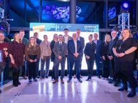 Apprenticeship Award winners with Stephenson College Principal Jonny Watkin 