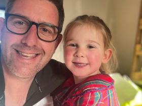 Principal James Fryer with his daughter, Harriet