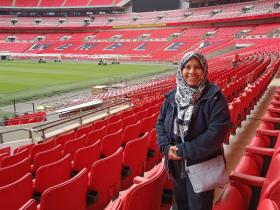 Majeda at Wembley Stadium