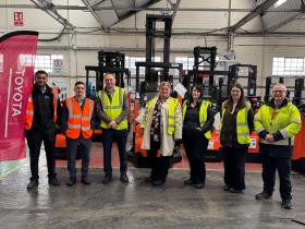 The staff of Toyota and Stephenson College on their tour
