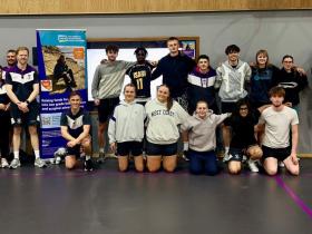 Some of the Sports students who completed the Sportathon
