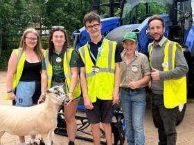 Staff and student volunteers at Open Farm Sunday 