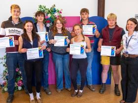 Brooksby FE students at the end of year presentations