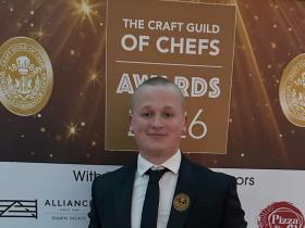 Alumnus Tom at the awards ceremony