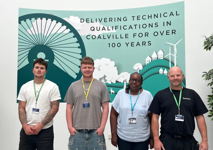 Lecturer Patty Thebe (second from right) with SMB staff and students