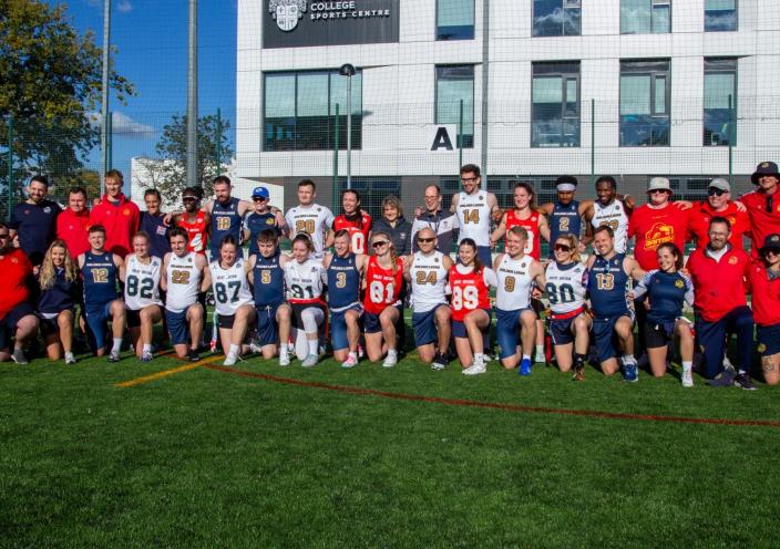 The British Men's and Women's Flag Football teams group photo