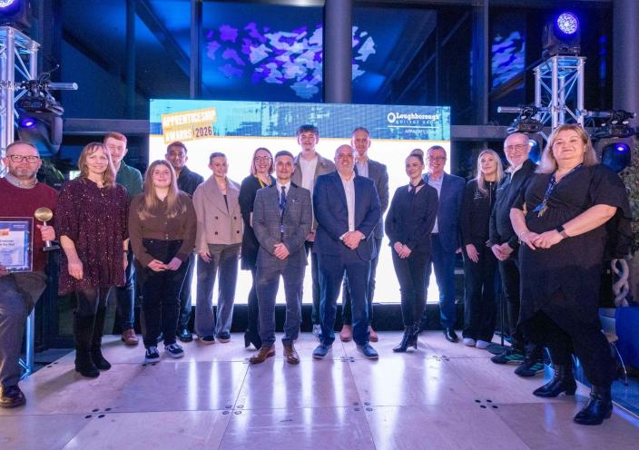 Apprenticeship Award winners with Stephenson College Principal Jonny Watkin