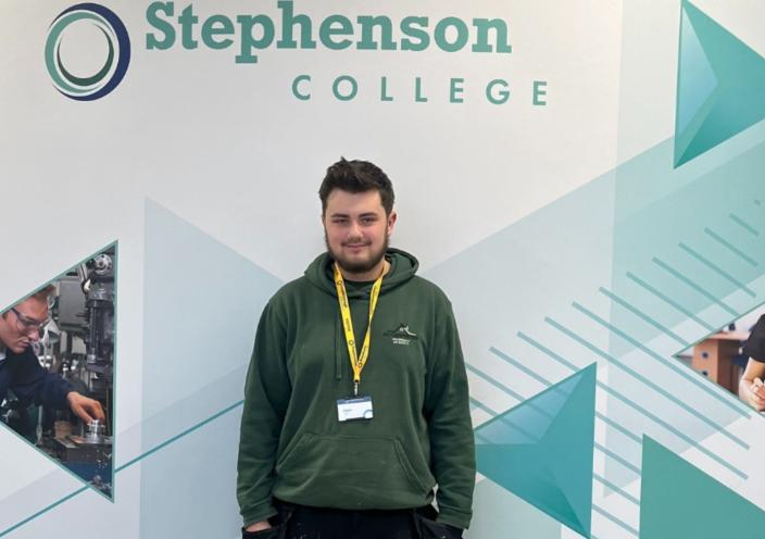 Alumni Freddie on his recent visit to Stephenson College