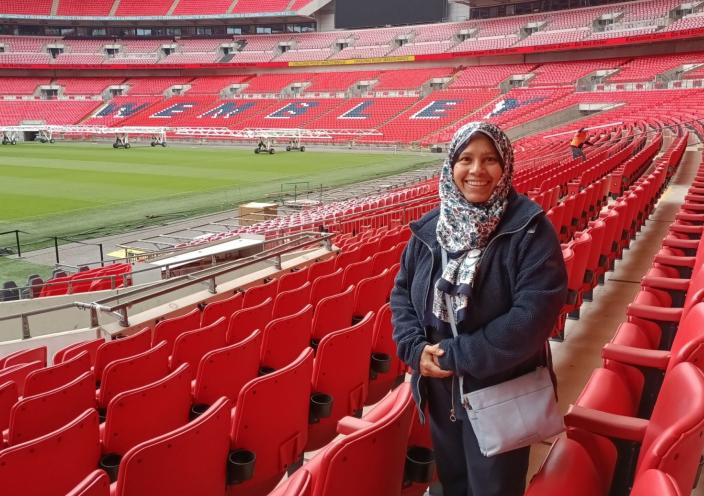 Majeda at Wembley Stadium