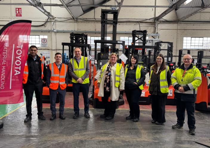 The staff of Toyota and Stephenson College on their tour