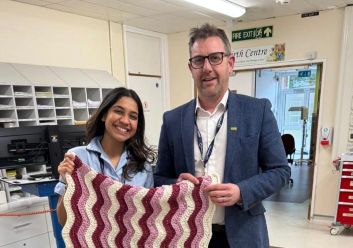 James Fryer delivering blankets