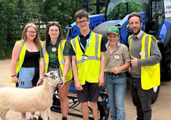 Staff and student volunteers at Open Farm Sunday