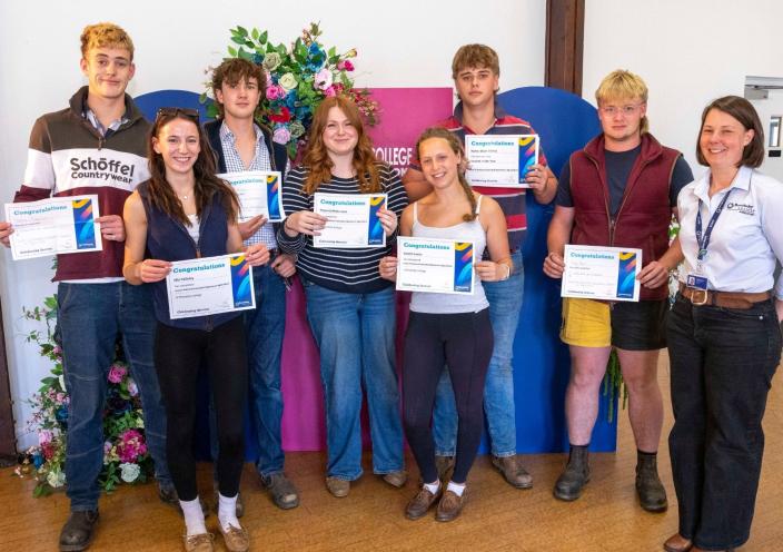 Brooksby FE students at the end of year presentations