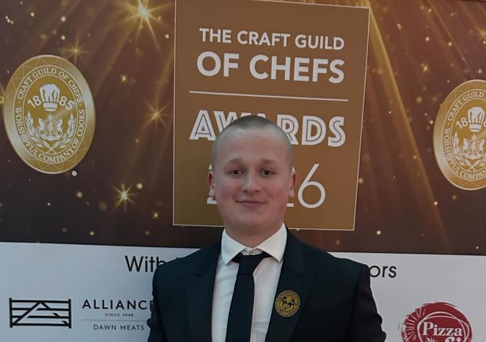 Alumnus Tom at the awards ceremony
