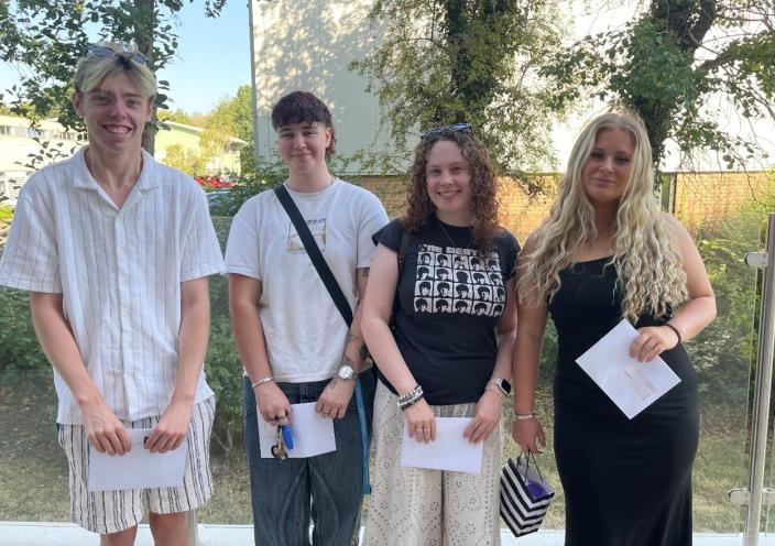 Some of the A Level students at Loughborough College