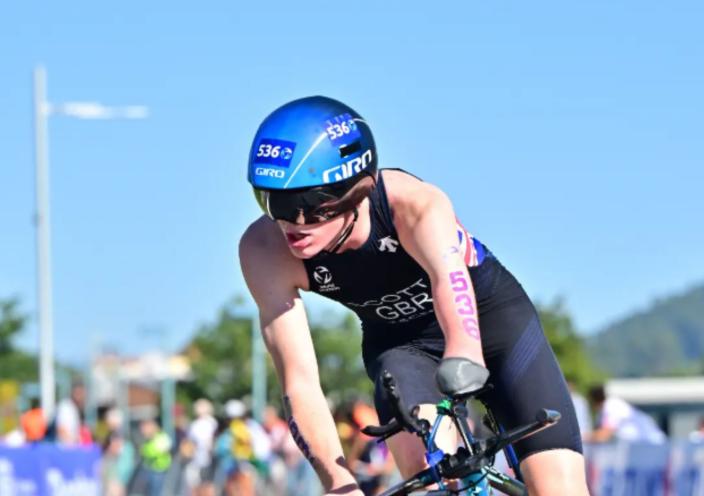 Ollie Scott on his bike