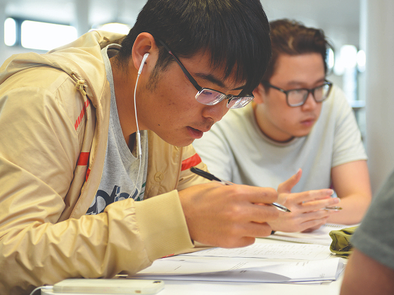 Person working at a desk