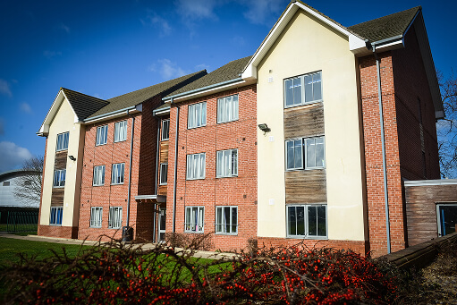 Exterior of a student accommodation building in Loughborough