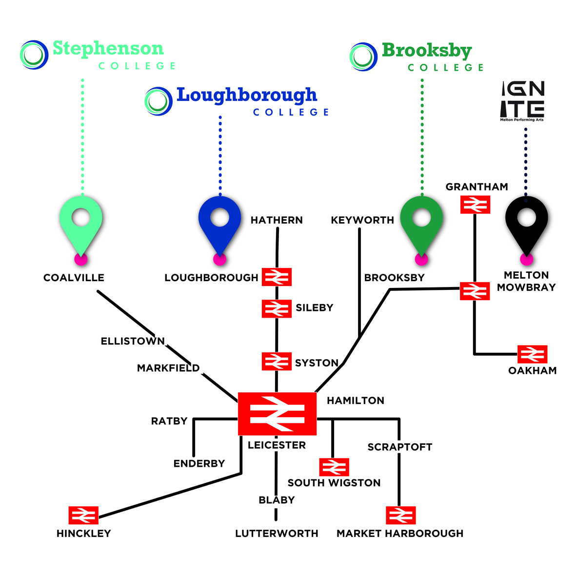 Map of local bus routes