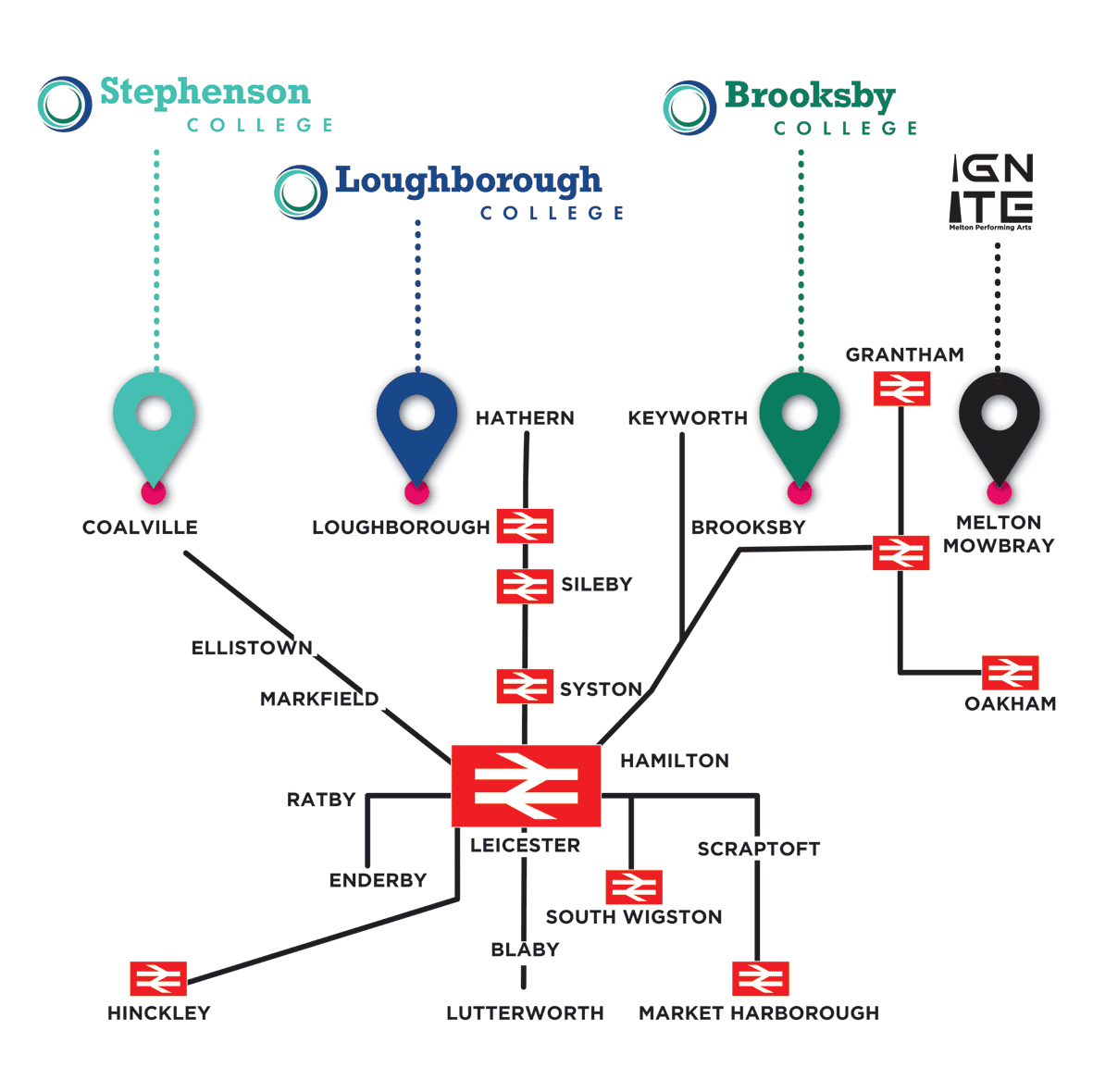 Map of local bus routes