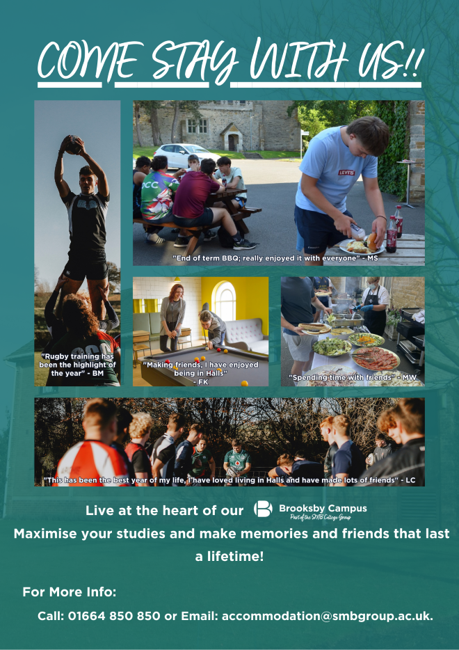 Brooksby Accommodation Poster