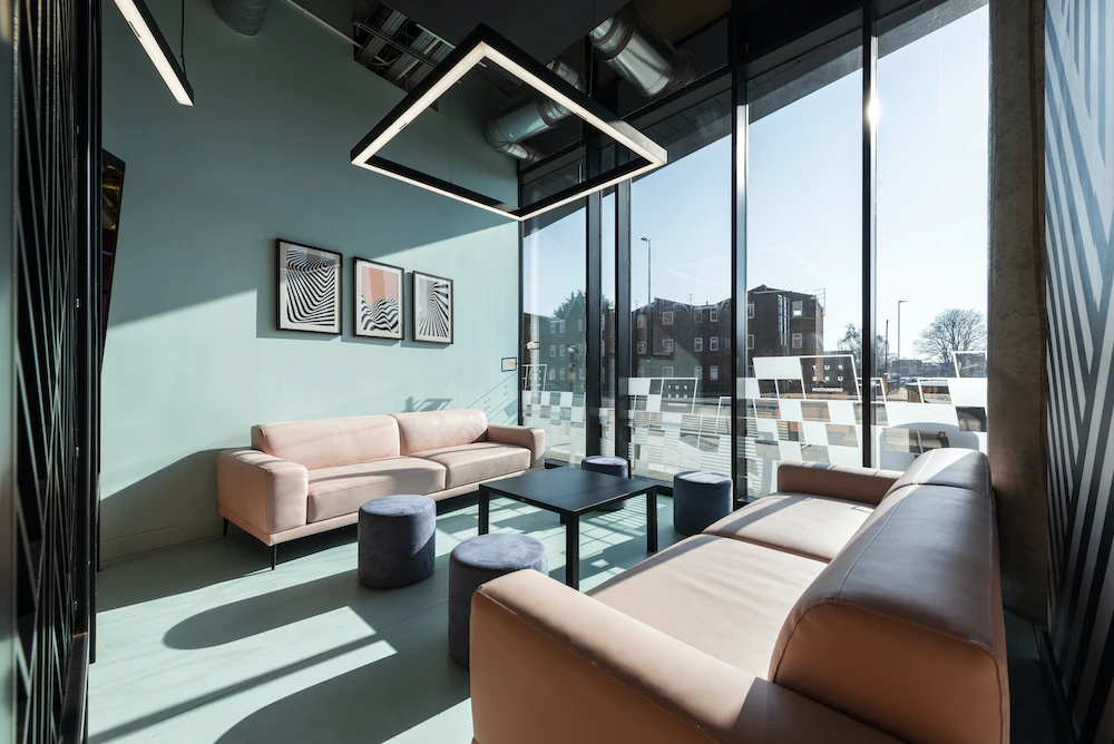A common area in within Luxurio student accommodation