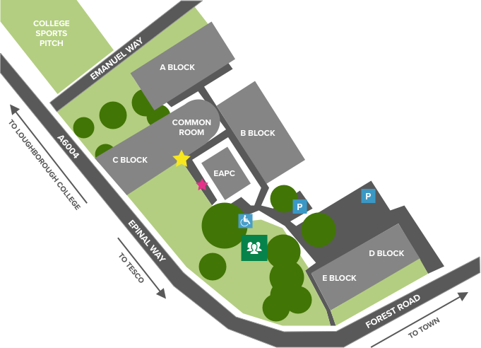 Map of The Gables Student Accommodation