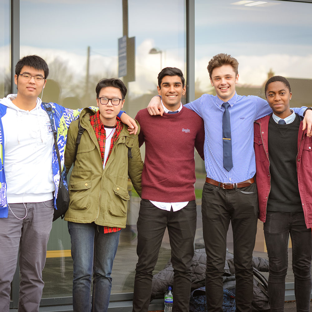 A group of students