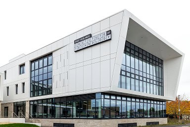 Exterior of the East Midland Institute of Technology (EMIoT) building on the Loughborough College campus