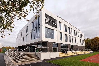 Exterior of the Sports Centre on the Loughborough College campus