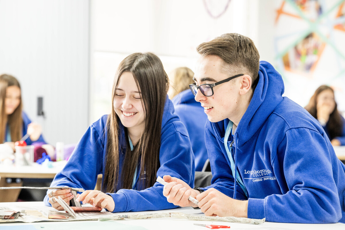 Students smiling in class