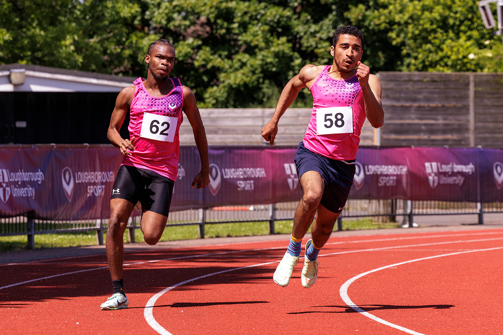 Two athletes in a race
