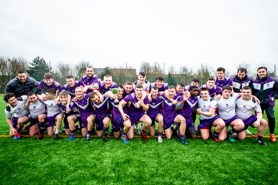 A rugby team lineup