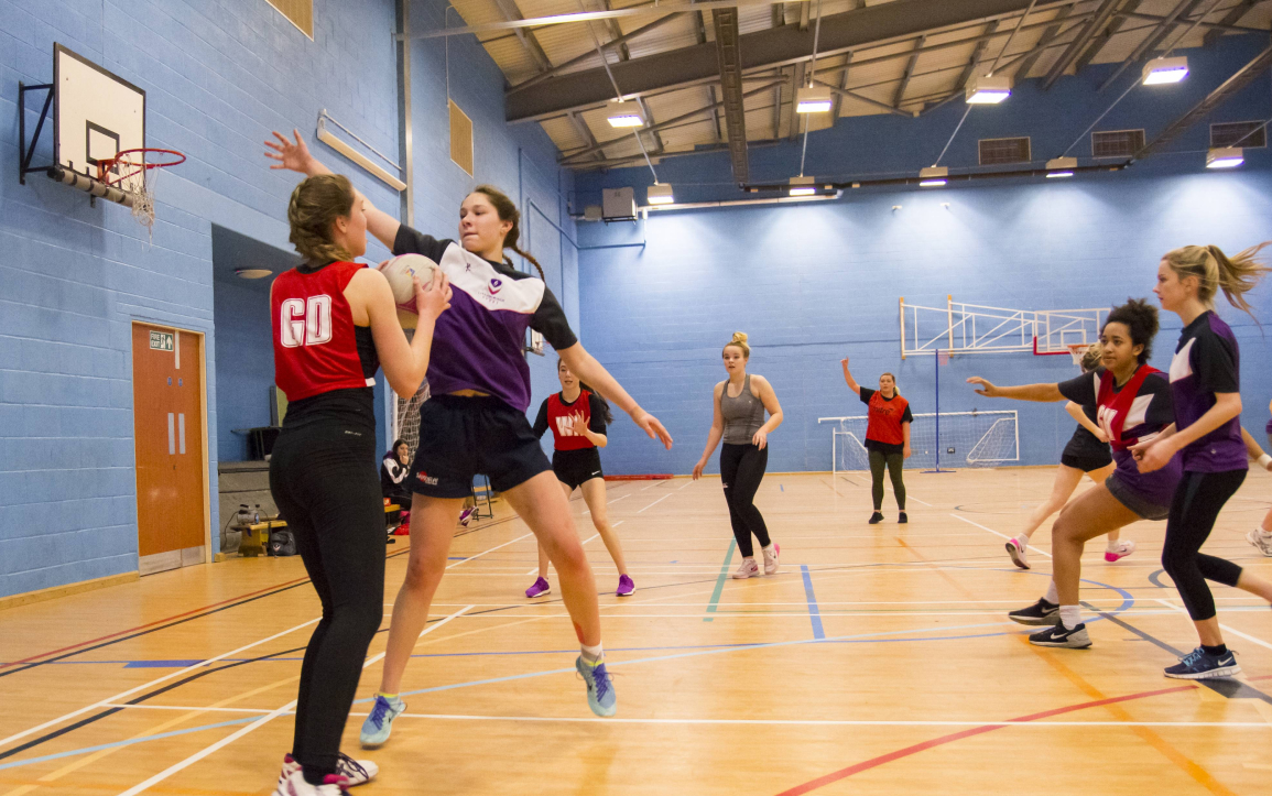 A netball game