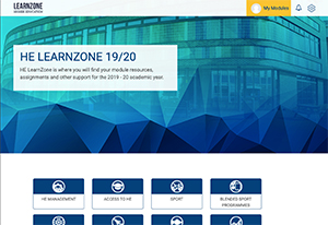 Screenshot of the HE Learnzone page
